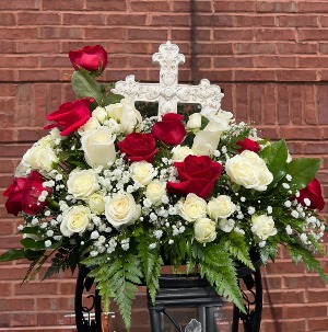 Red and White Rememberance Through Roses 
