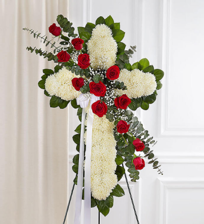 Red and White Standing Cross