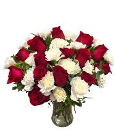 Red and White Vase  Vase
