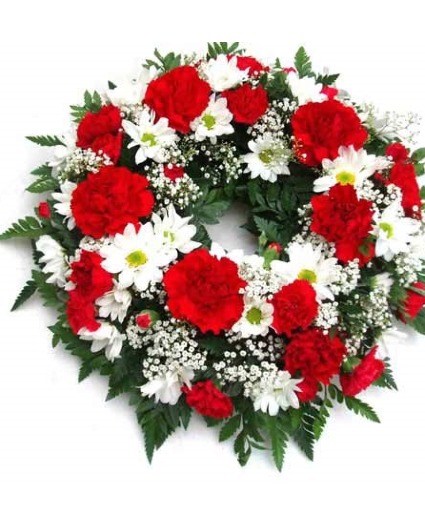RED AND WHITE WREATH 18
