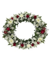 Red and white wreath  Wreath 