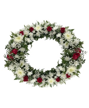 Red and white wreath  Wreath 