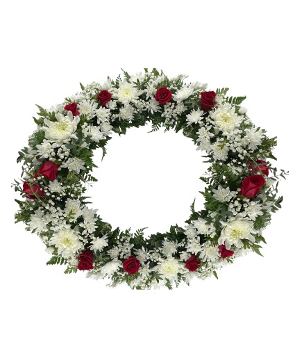 Red and white wreath Wreath