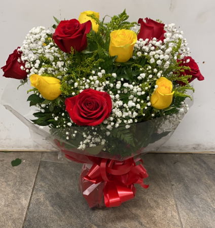 Red and yellow roses 