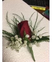 Red Boutonniere PROM