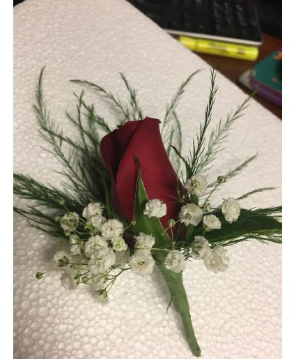Red Boutonniere PROM