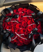 Black Bows  Red roses 