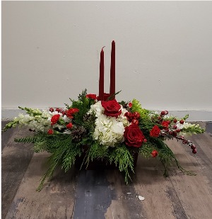 Red Candle Centerpiece 