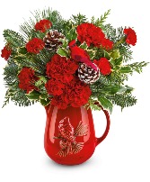 Red Cardinal Bouquet Christmas