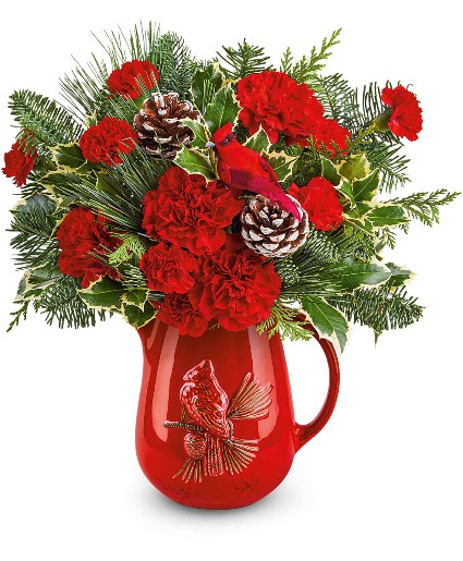 Red Cardinal Bouquet Christmas