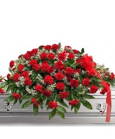 Red Carnation Casket Spray Casket Spray