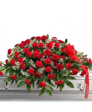 Red Carnation Casket Spray Casket Spray