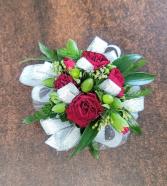 Red Corsage with Miniature Carnations 