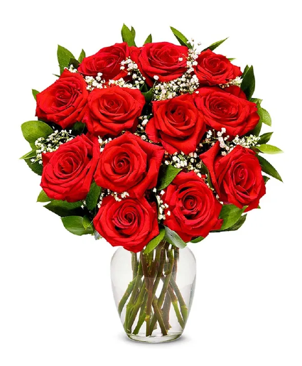 Red Dozen Roses Valentine's Day Arrangement