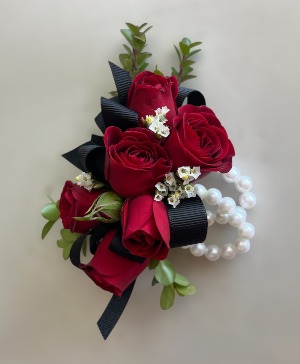 Red Elegance Corsage 