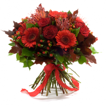 Red Flame Hand-tied in Port Dover, ON | Upsy Daisy Floral Studio