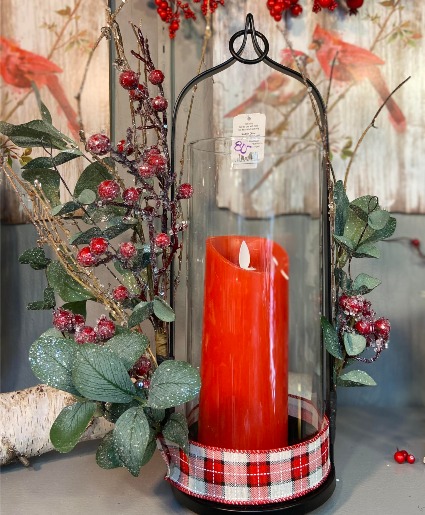 Red flicker candle lantern  