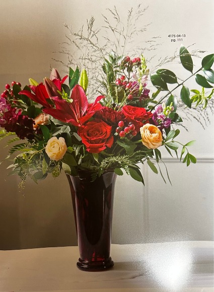 Red Floral -vase Vase Arrangement