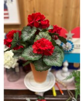 Red geranium silk 
