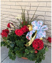 Red Geranium Porch Pot PB252 