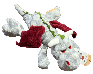 Red & Gray Mythical Dragon Plush