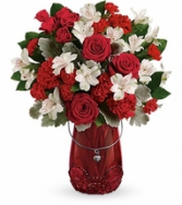 RED HAUTE BOUQUET FROM ROMA FLORIST 