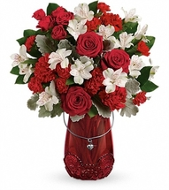 RED HAUTE BOUQUET FROM ROMA FLORIST
