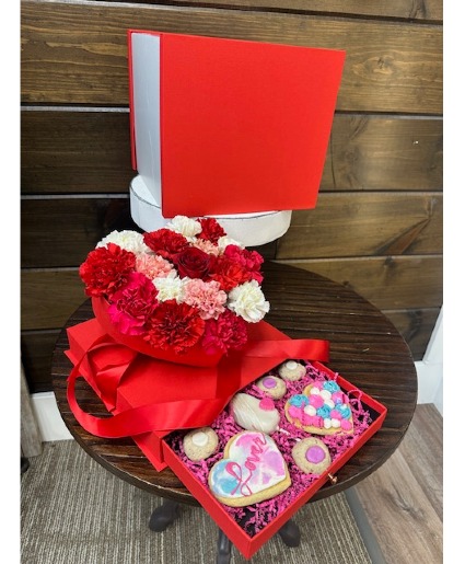 Red Heart Box w/ Hannah Marie's Goodies Valentines Day