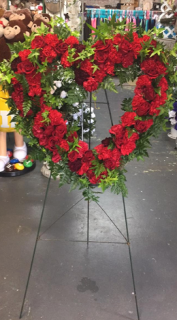 Red Rose Heart Wreath