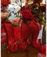 Red high heel bud vases 