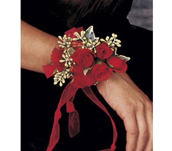 Red Hot Roses Wristlet                     TF161-7 Corsage
