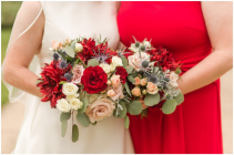 Red Hues Bouquets Wedding