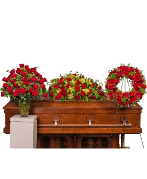 Red Infinity Trio Sympathy Arrangement