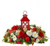 Red lantern centerpiece (2 available) Christmas