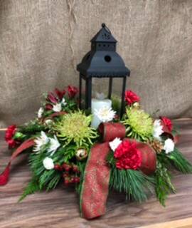 Black lantern centerpiece large Light up reusable lantern
