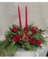 Red Lights Aglow Centerpiece