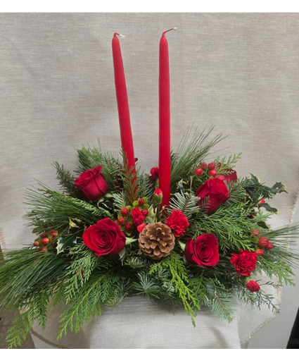 Red Lights Aglow Centerpiece