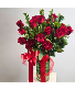 Red Lips- Two Dozen Red Roses Red Rose Vase arrangment EMY