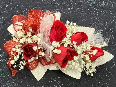 Red Mini Rose Wrist Corsage FHF-202 ****Pick Up only****