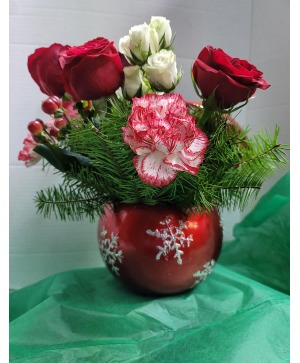 Red Snowflake Ornament 