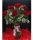 RED PANTHER ROSES Vase Arrangement