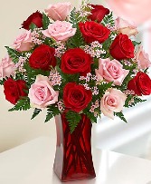 Red & Pink Roses Arrangement 