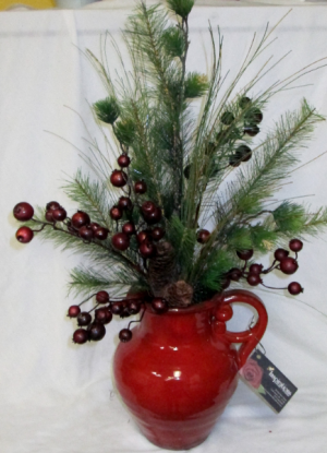 Red Pottery Pitcher Permanent Arrangement by Inspirations Floral Studio in Lock Haven, PA | INSPIRATIONS FLORAL STUDIO Red Pottery Pitcher Permanent Arrangement by Inspirations Floral Studio in Lock Haven, PA | INSPIRATIONS FLORAL STUDIO