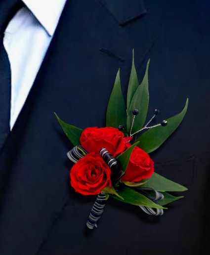 Red Radiance Boutonniere 