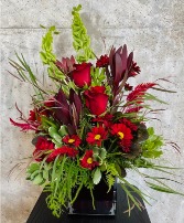 Red Remembrance  Funeral Flowers
