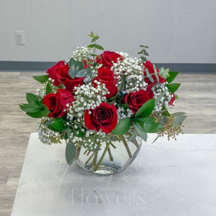 Red Romance Vase Arrangement