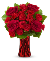 Red Romance Vase Arrangement