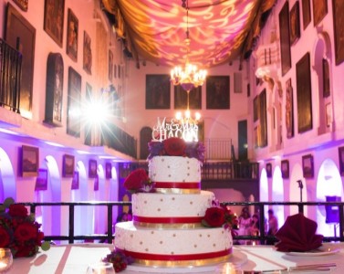 Red Romance  Wedding Cake Flowers