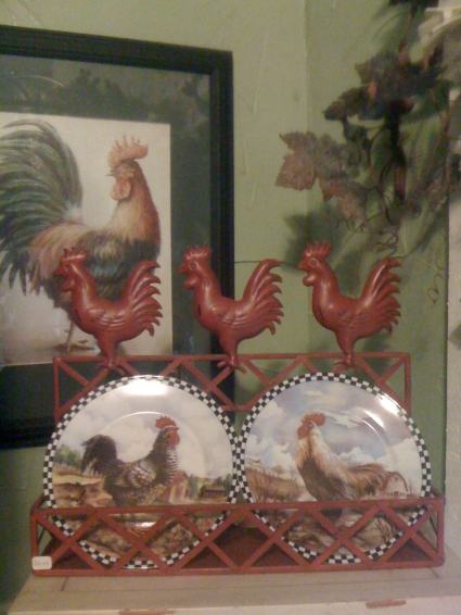 Red Rooster Plate Rack Plates sold separately