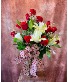 Red Rose and Rose lily vase  Roses 